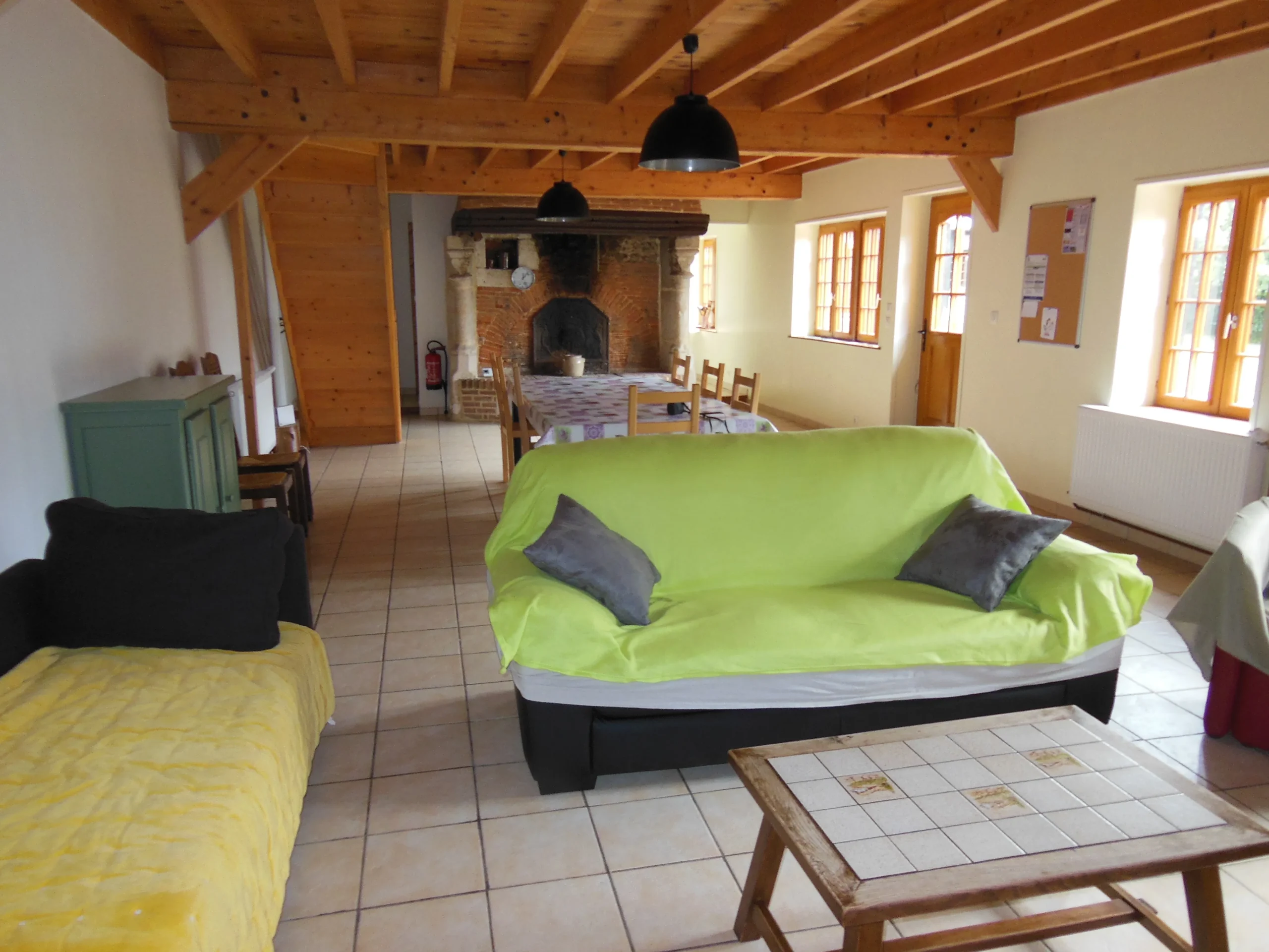 Séjour salon grand gîte La Forge Vimbert